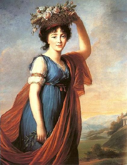 eisabeth Vige-Lebrun Princess Eudocia Ivanovna Galitzine as Flora oil painting picture